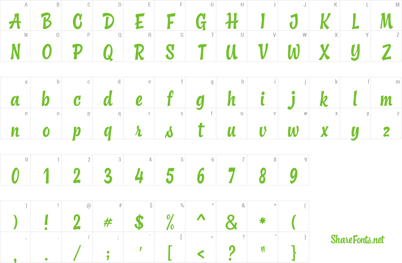 Font Chocolate Adventure preview